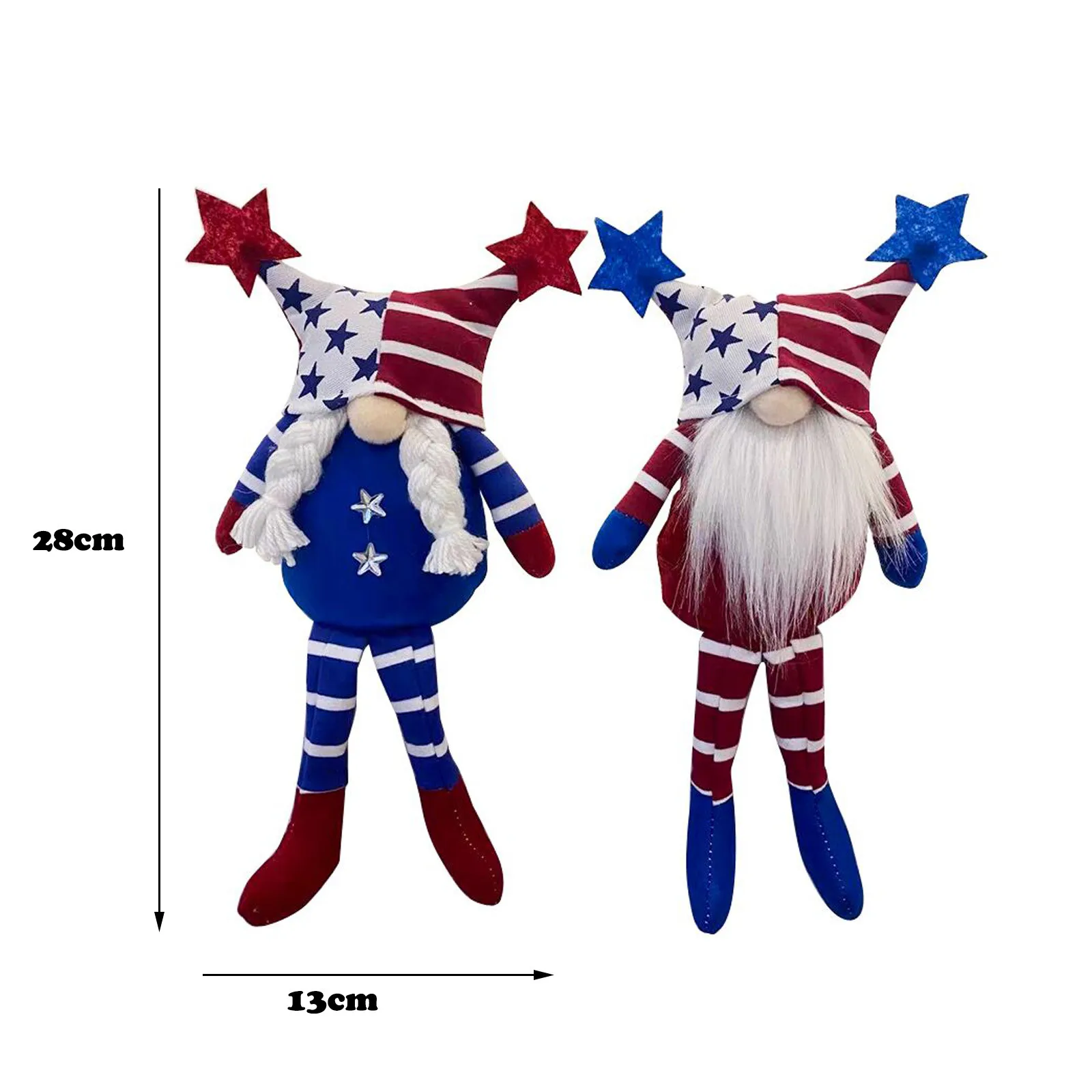 

2pcs Patriotic Gnome Plush Election Decoration Living Room Desktop Decoration Independence Day Party Festival Decor Ornaments