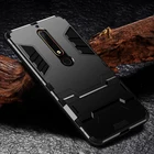 Армированный чехол для Nokia 7,1 Plus, ТПУ + ПК, жесткий пластиковый бампер с подставкой для Nokia X6, 6, 2018, 3, 5, 2,1, 6,1, 7 Plus, чехол для телефона