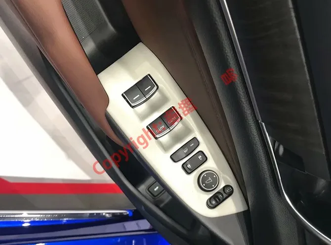 

ABS Pearl Chrome Interior Door Window Buttons Cover Trim For Honda Accord MK10 2018 2019