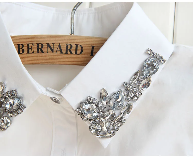 Женский жилет со съемным воротником Linbaiway вышитый искусственный воротник стразы|