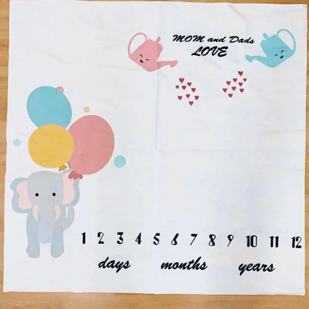 

Newborn Baby Photography Props Milestone Blankets Animal DIY Infant Blanket Photo Flower Girl Print Boy Soft Accessories J4W8