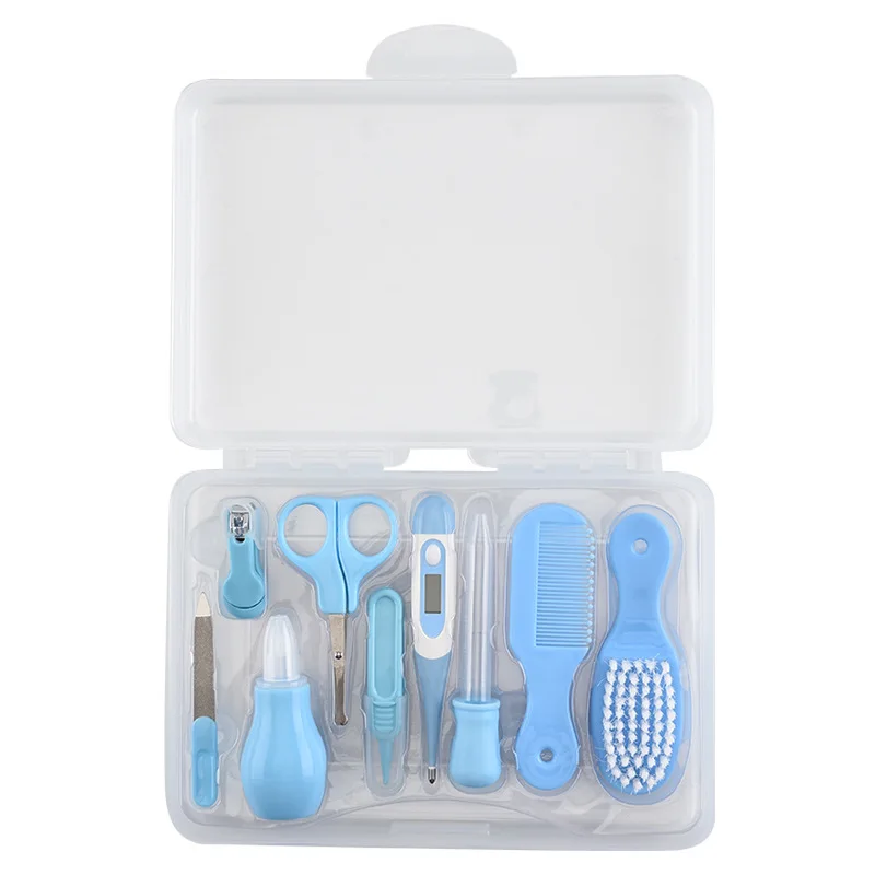 

Rushed 9pcs/set Newborn Baby Care Nails Trimmer Plastic Box Toddler Nail Cares Tools Suit Storage Infant Essentials Convenience