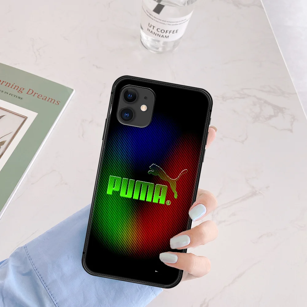 

Luxury Brand PUMA Phone Case For Iphone 5 5S SE 2020 6 6S 7 8 Plus 11 12 Mini X XS XR Pro Max black Prime Silicone Shell Fashion