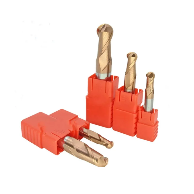 Бесплатная доставка 2 канавки карбидная шаровая Концевая фреза Hrc 55 фрезерный