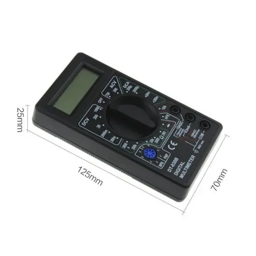 

DT-830B Multifunction LCD Digital Multimeter LCD Digital Voltmeter Ammeter Capacitance Ohm Multimeter with Leads Tester Tool