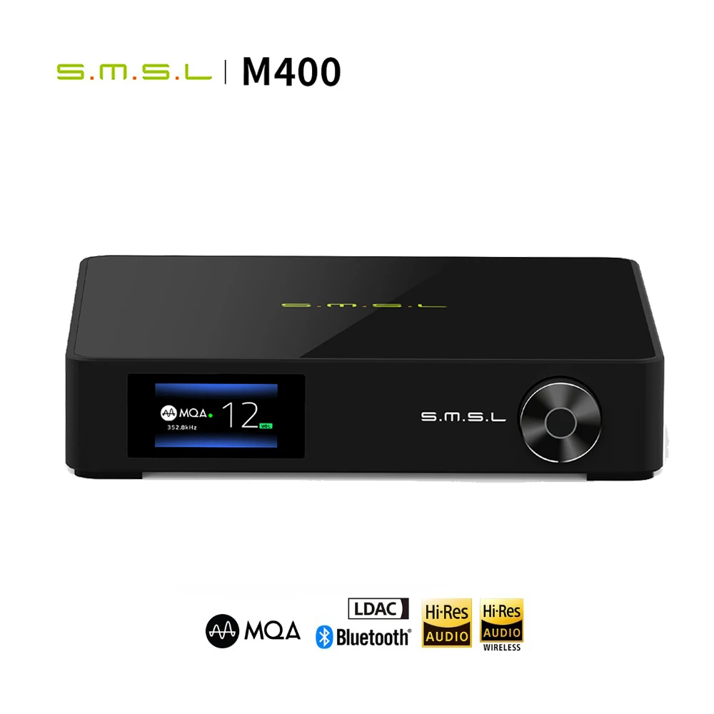 

SMSL M400 Player DAC Chip AK4499 Balanced USB DAC Support MQA Decoding DSD 32-bit 768kHz XMOS XU216 Bluetooth UAT Decoder