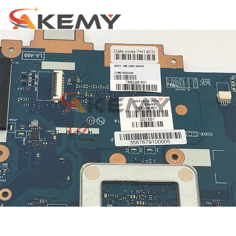 

for HP 14-R series laptop motherboard ZSO40 LA-A995P REV:1.0 755838-501 755838-001 mainboard N2815 notebook PC 100% fully tested