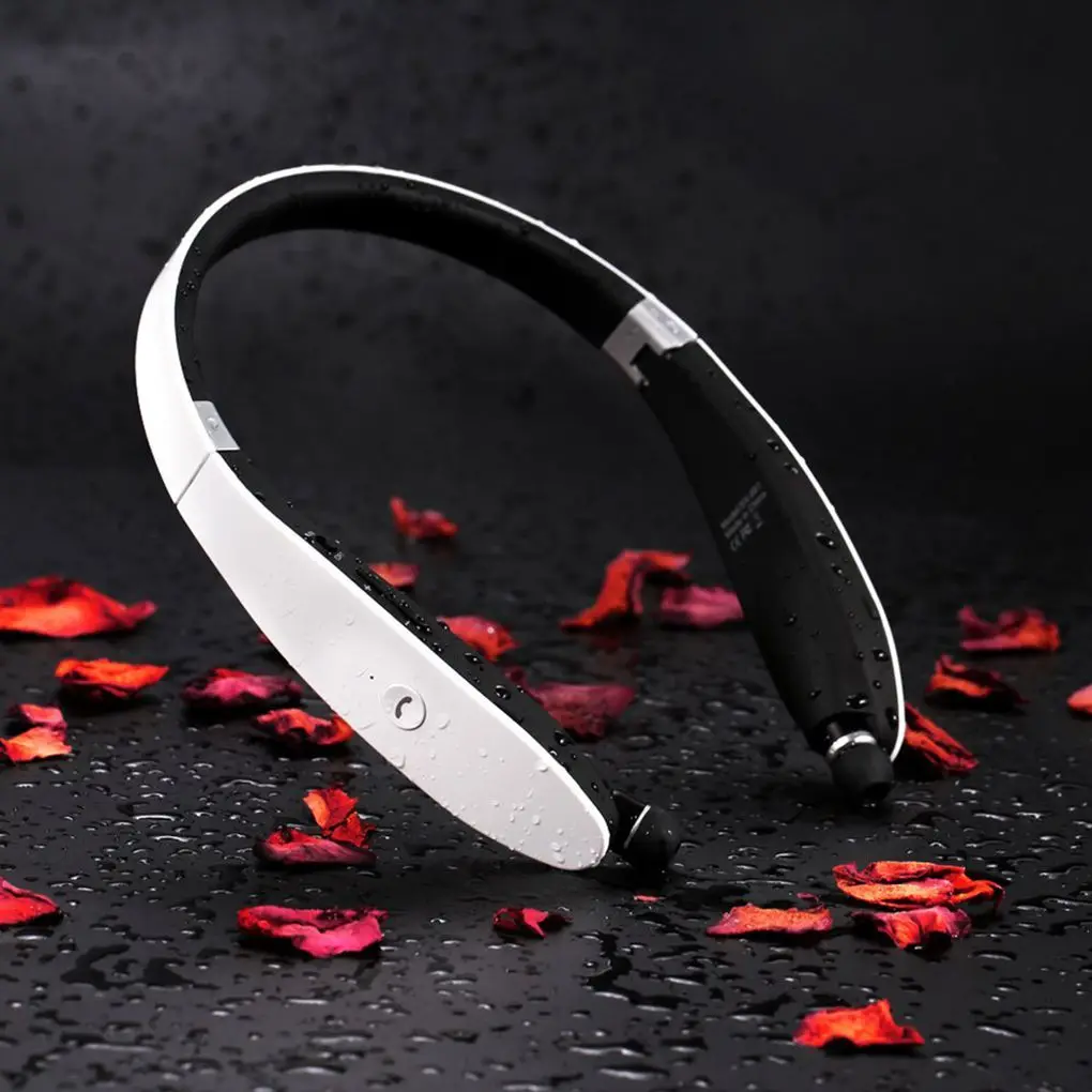 Беспроводная Bluetooth-гарнитура 4 1 с шумоподавлением складные наушники шейным