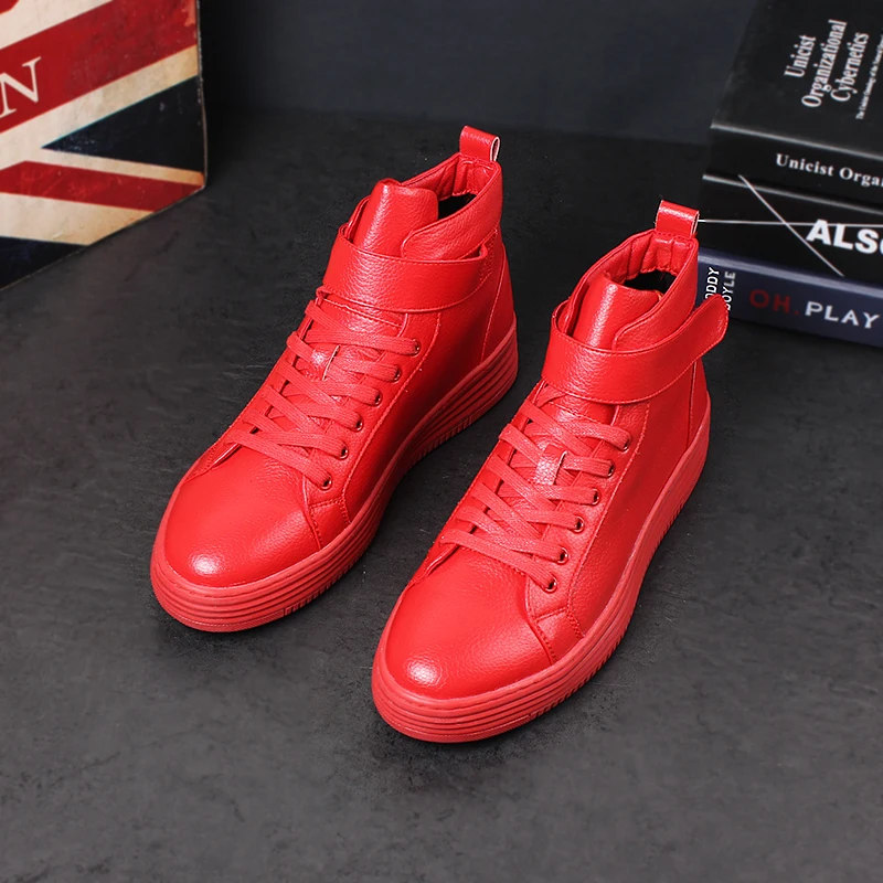 

England style men's casual original leather boots flats platform shoes youth trend ankle boot spring autumn short botas hombre