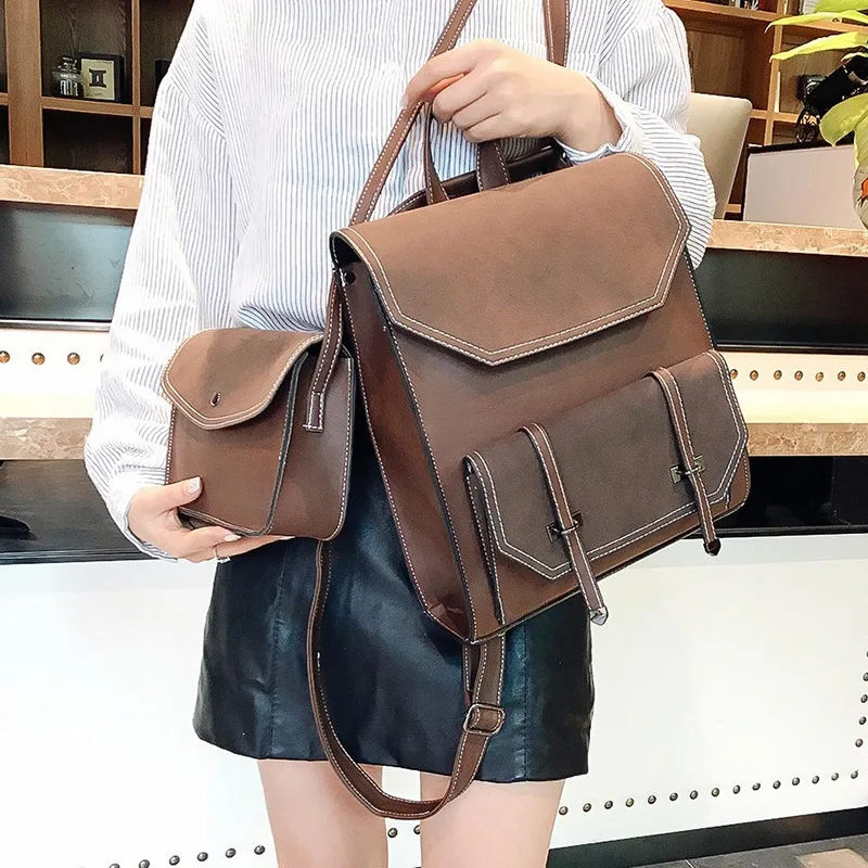 Классический винтажный рюкзак набор из 2 предметов для старших классов колледжа