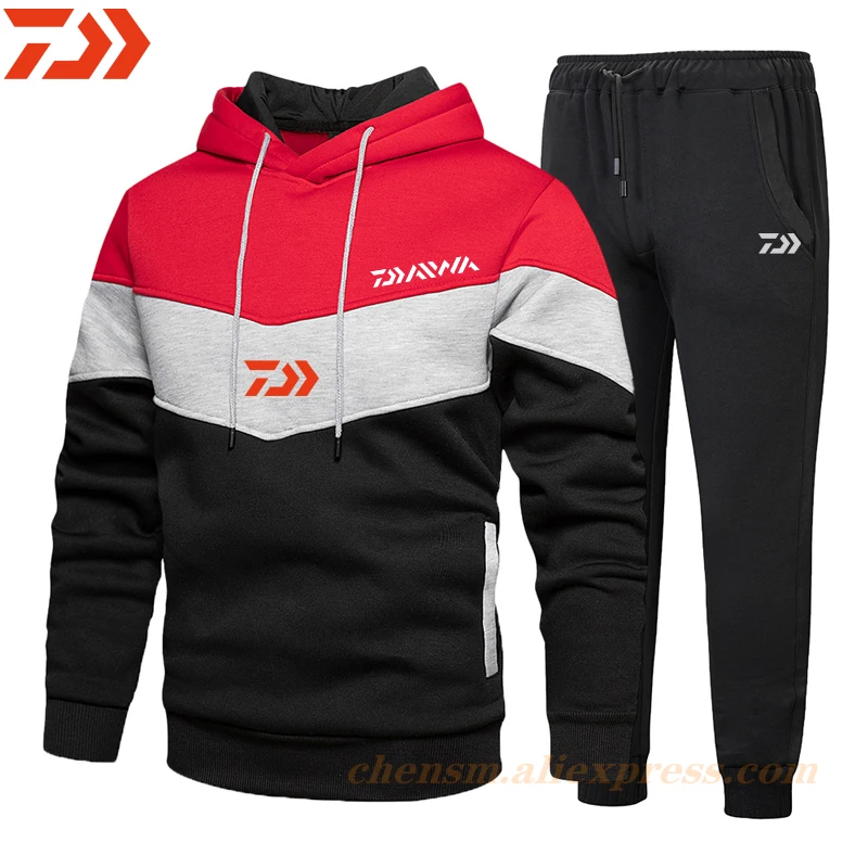 Новинка спортивный костюм Dawa мужские комплекты зимние толстовки с капюшоном и