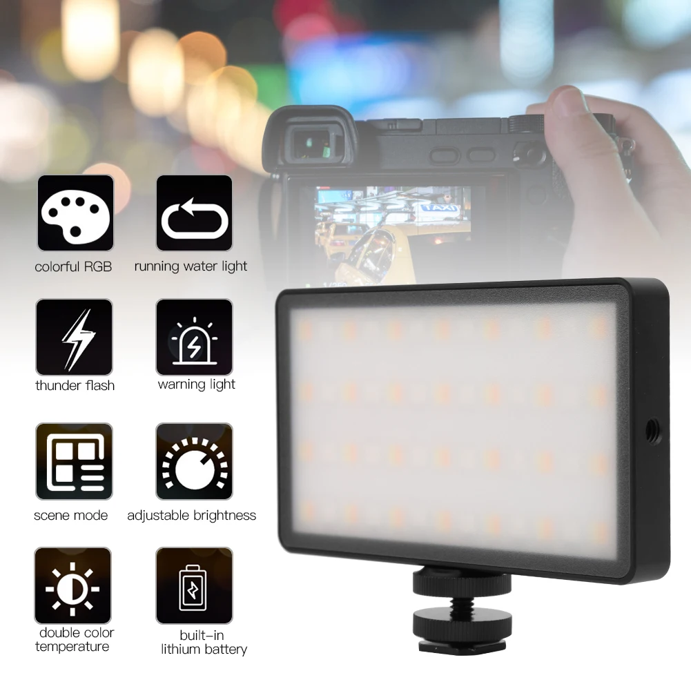 VILTROX Weeylight RB08P RGB Полноцветный свет Высокая CRI LED Заполнение телефоном SLR Камера фотографии Лампы включены.