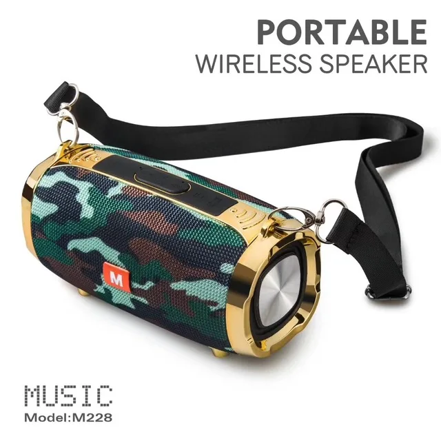 M228 COMOUFLGE 20 Вт Беспроводная Bluetooth Колонка Портативная колонка Bluetooth Саундбар музыкальный плеер Boom Box с fm-радио компьютерный сабвуфер - Цвет: M228 COMOUFLGE
