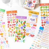 8 design kawaii cartoon stickers japanese paper decorative collag scrapbooking back to school stationery sticker aestheti gift