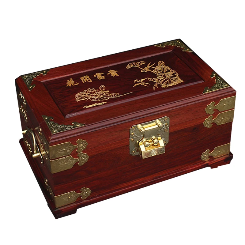 

Китайский классический шкатулка простой и прочная масивная древесина коробка ювелирных изделий Коробка для хранения