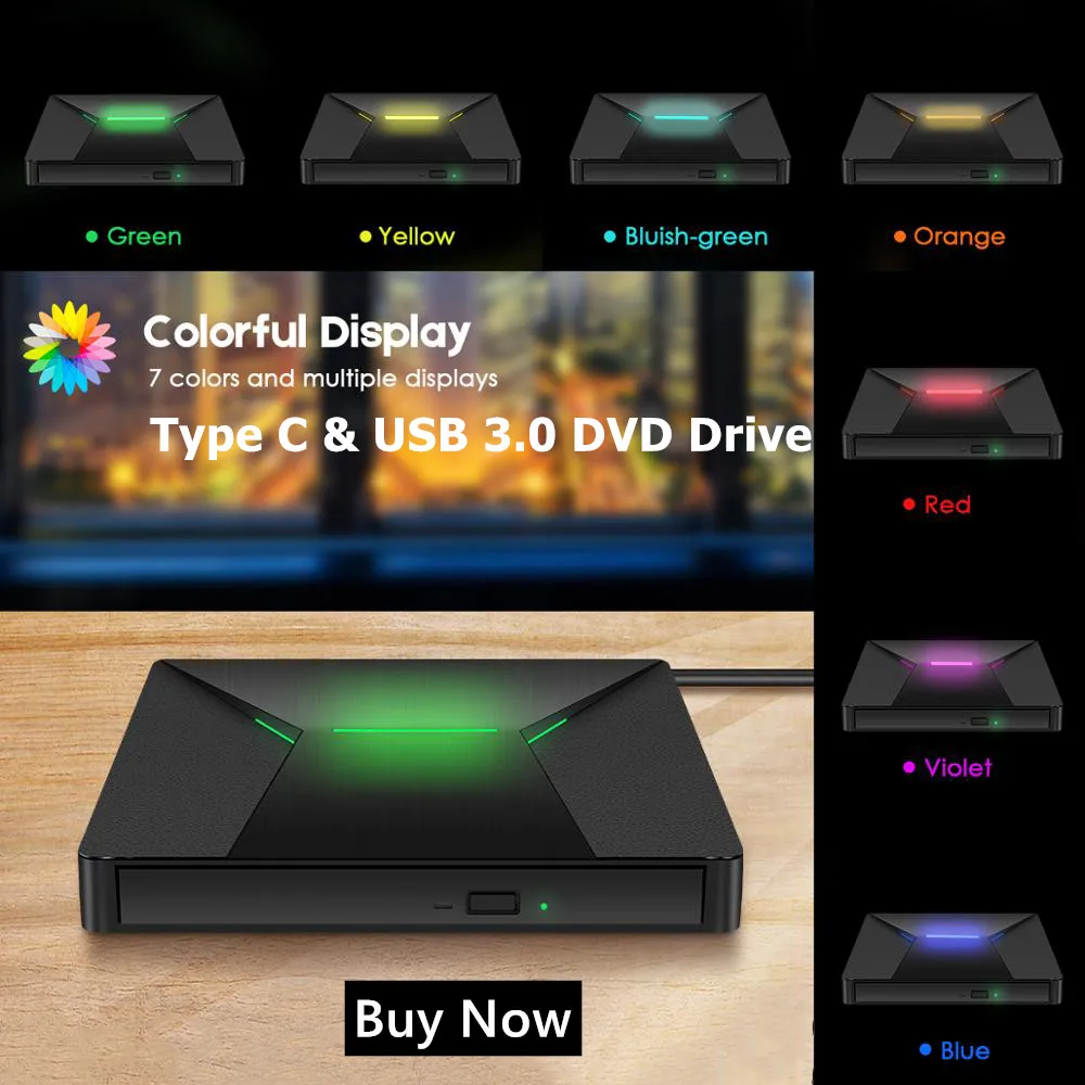 YiYaYo оптический привод USB 3,0 DVD привод CD rom плеер DVD RW горелка для ноутбука hp lenovo компьютер PC Macbook OS Окно 10