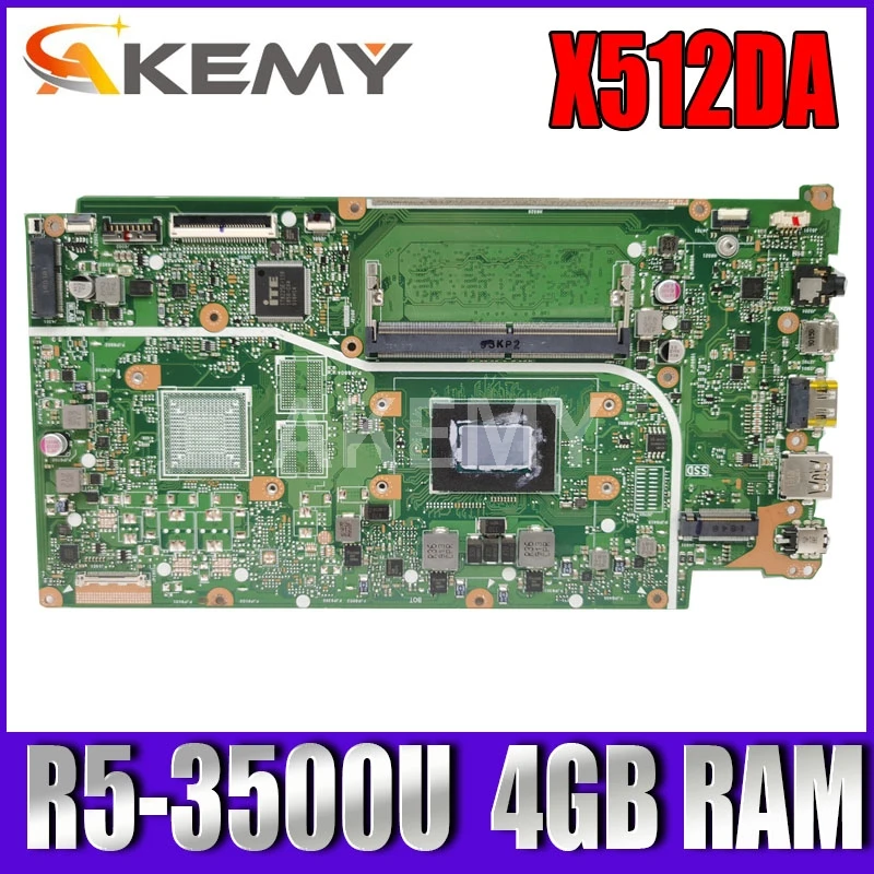 Kaufen Akemy Für ASUS VivoBook 15 X512DA F512D X512DA-SS3505T Laotop Mainboard X512DA Motherboard R5-3500U CPU 4GB RAM Kostenloser Versand
