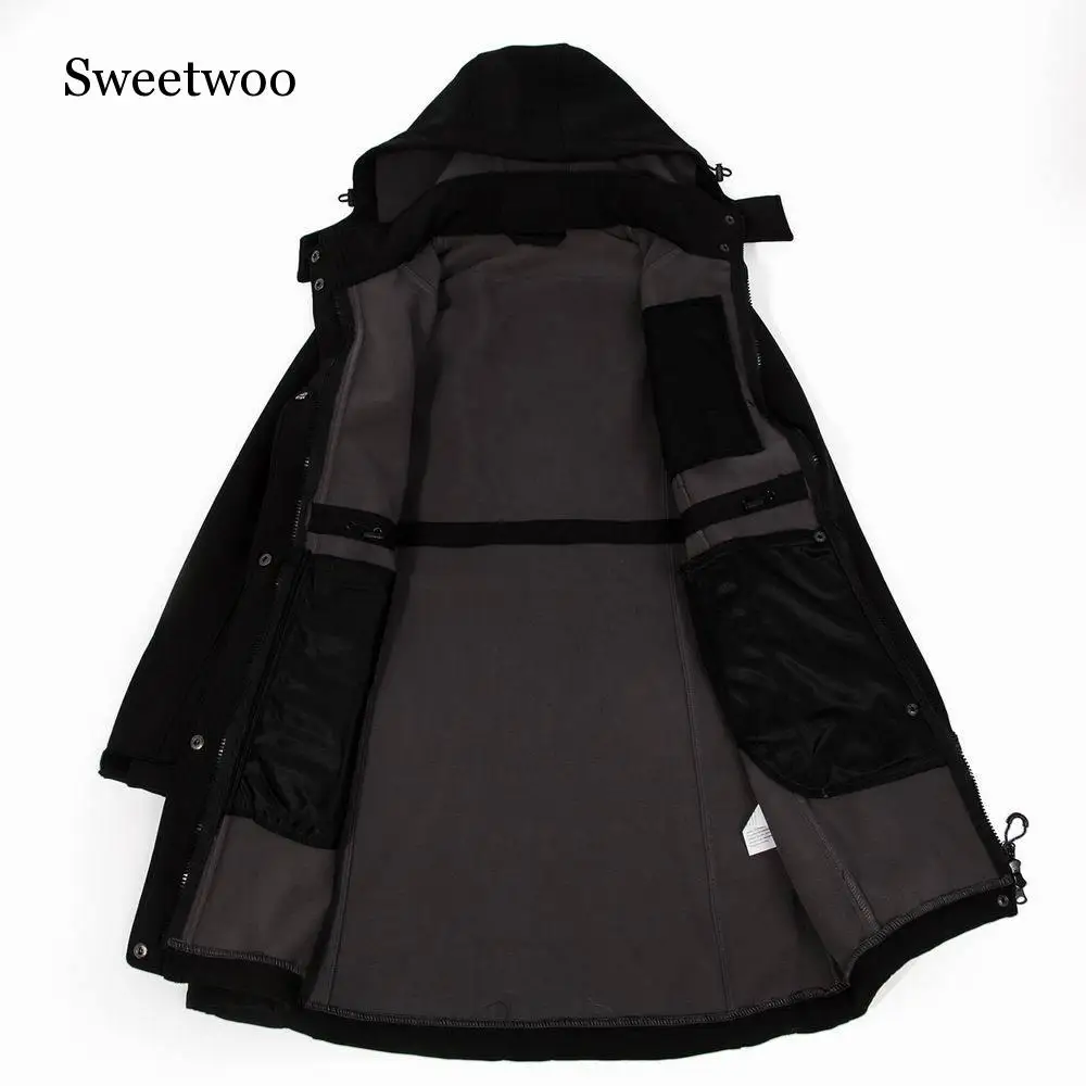 Зимнее длинное пальто женская водонепроницаемая куртка ветровка для кемпинга