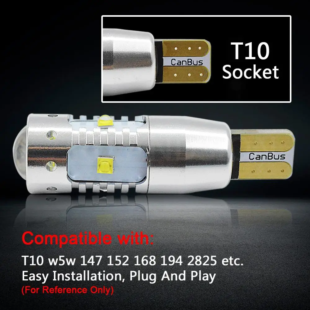 2X 168 192 T10 W5W автомобильный светодиод 6SMD 30 Вт Высокая мощность Canbus безошибочные