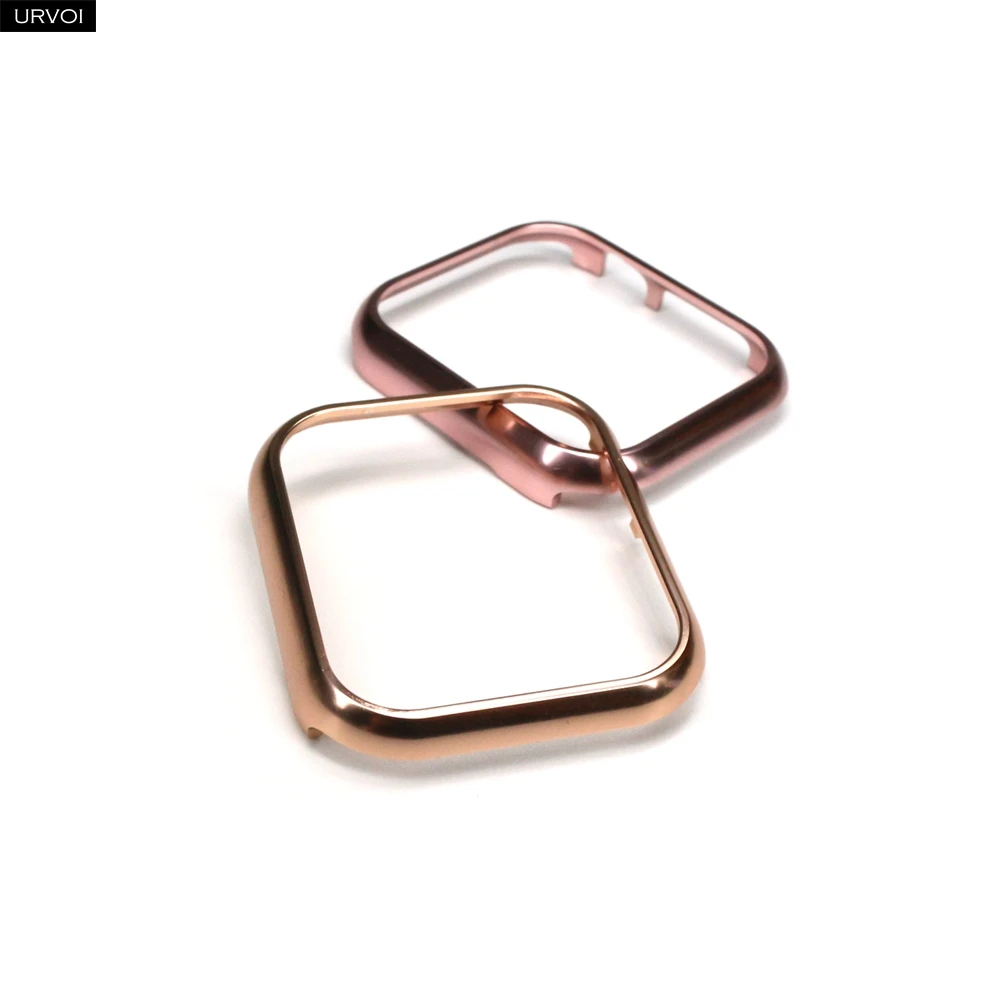 Чехол URVOI для Apple Watch Series 7 6 SE 5 4321 блестящий металлический корпус алюминиевый сплав