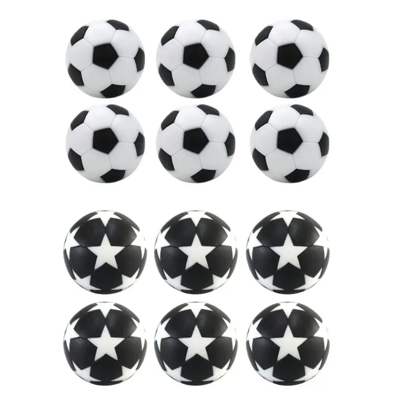 6 шт. 32 мм настольный футбол, настольный футбол, футбольный мяч, Сменные аксессуары для машины, черно-белый мяч, детская игра в помещении 03KA