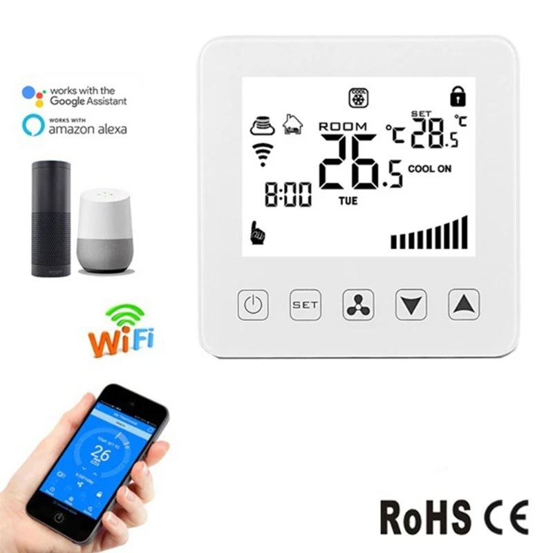 

Smart Central Air Conditioning Thermostat Temperature Controller w/ Lcd Screen