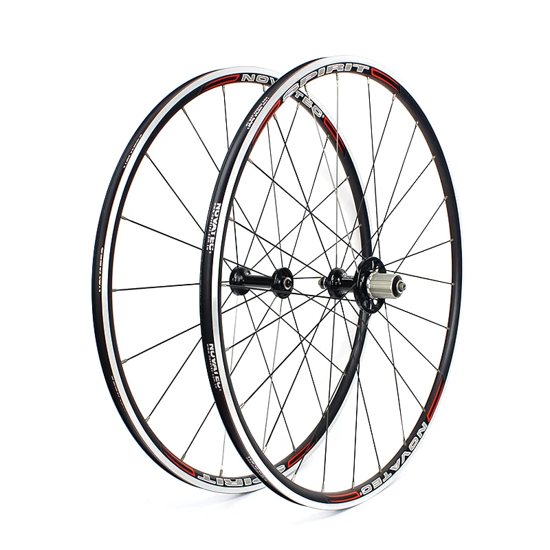 

Novatec Road bike Wheelset 700C Bicycle parts Aluminum alloy Tube tyre wheels 4 Bearings 7-11speed V brake QR Bicycle Wheel set