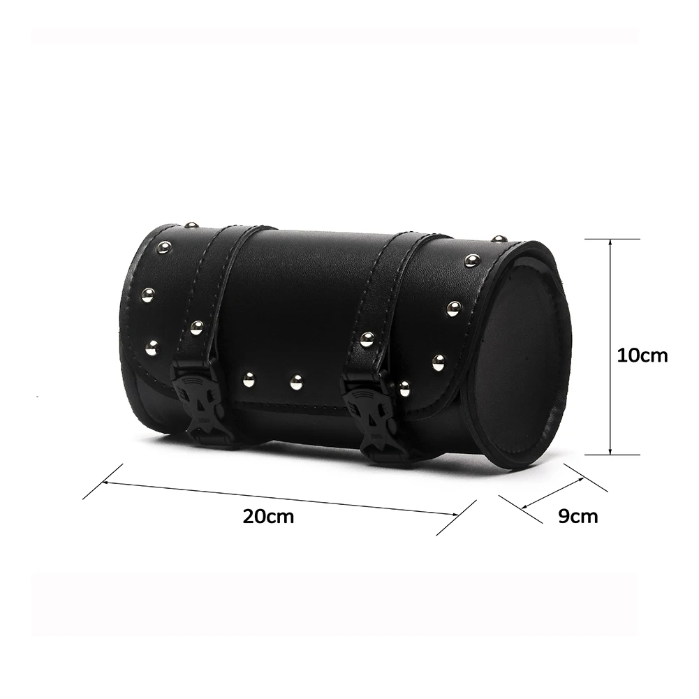 Triclicks мотоциклы сумки рулон баррель сумка для инструментов из искусственной кожи