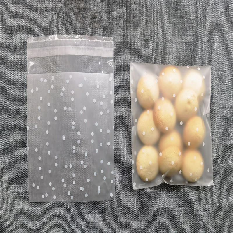 100 шт. пластиковые прозрачные пакеты в горошек | Дом и сад