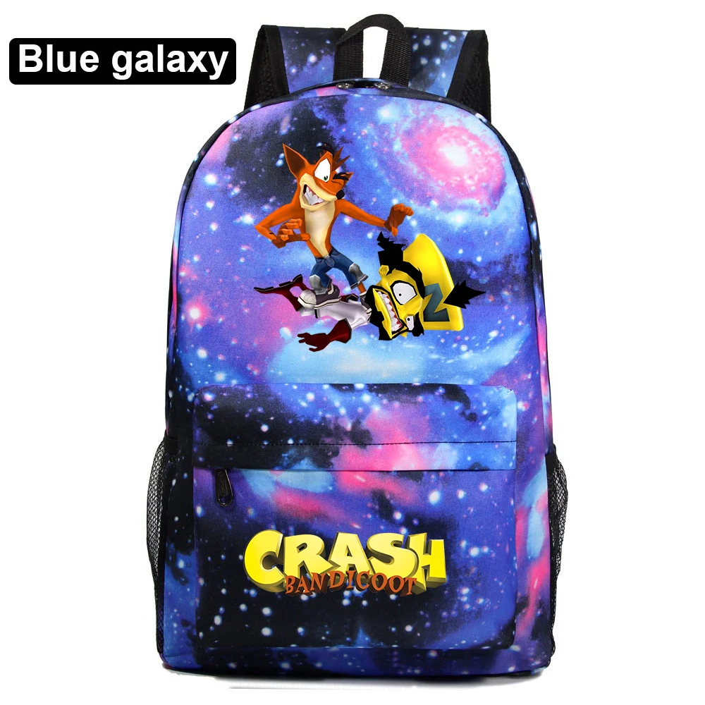 

Game Crash Bandicoot Backpack for Girls Boys Teens Cool Travel Knapsack Children Rucksack Kids School Bags Mochila