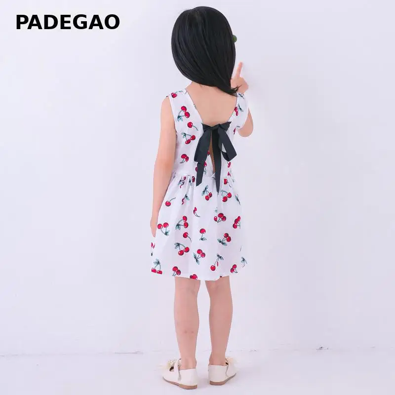 Новое летнее платье без рукавов для девочек детские платья одежда принцессы с