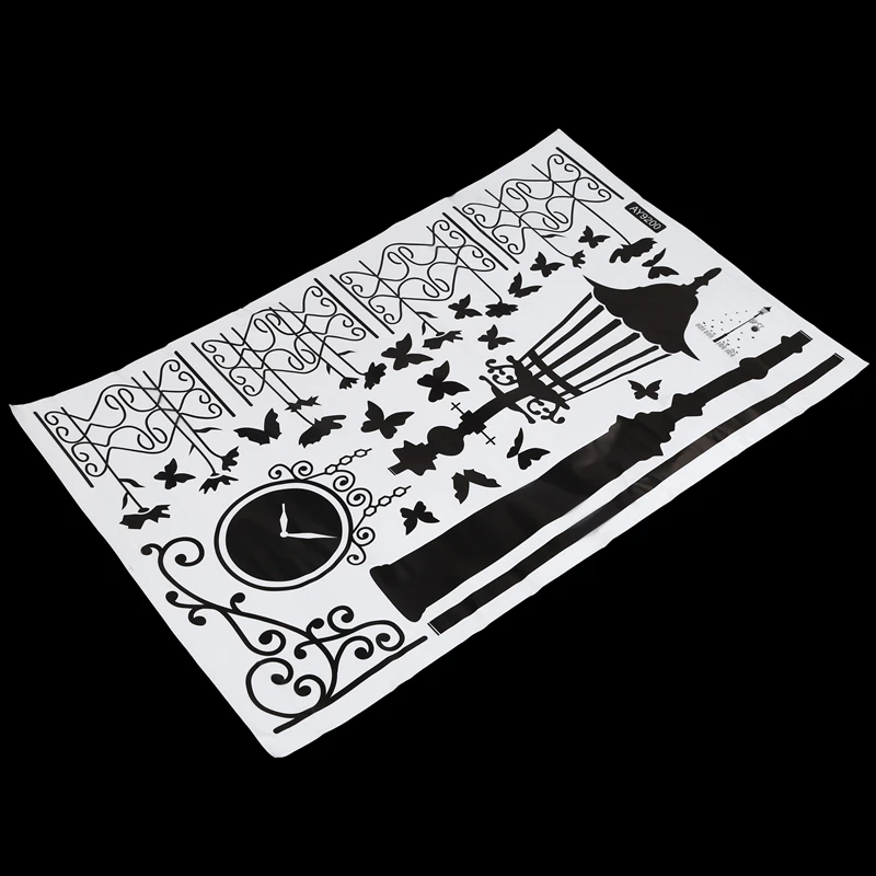 Новые Съемные Виниловые настенные наклейки уличные фонари и железный забор