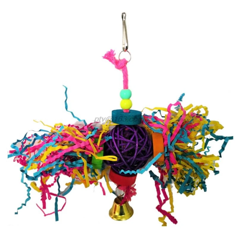 4 шт красочные игрушки для жевания попугая бамбуковая птица скалолазания