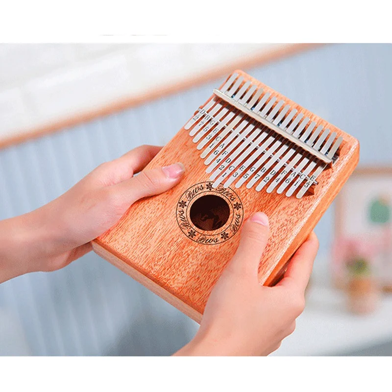 17 клавишное пианино Kalimba с большим пальцем из красного дерева встроенный