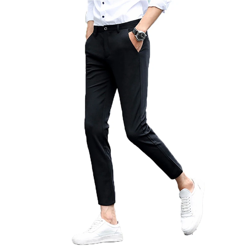 Мужские повседневные брюки новинка 2021 корейский стиль зимние Бархатные мужские