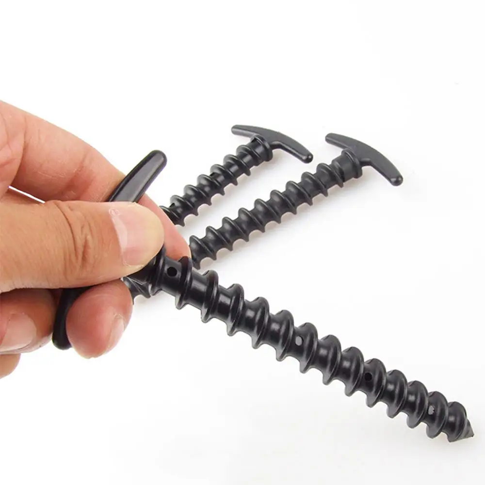 

5pcs/10pcs Outdoor Ultralight Camping Tent Stakes Pegs Pins Plastic Nylon Screw Spiral Nails Awning Trip Kit Tent Accessories