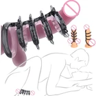 Женское кольцо для пениса с задержкой эякуляции, мужское кольцо для пениса, Bdsm, Женская клетка, мастурбатор, кольцо с блокировкой семени, секс-шоп