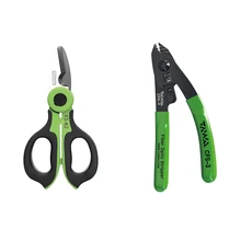 Handheld TAWAA KS-K2 with 3 Holes Fiber Stripper Fiber Optic Kevlar Scissors Fiber Optic Kevalr Cutter Stainless Steel Scissors