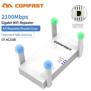 dual band 2100mbps wifi extender internet signal booster wireless repeater 2 4ghz 5ghz wi fi range amplifer router 43di antenna free global shipping