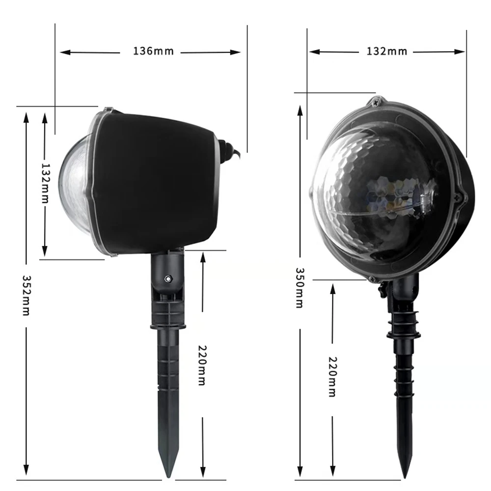Светодиодный прожектор с эффектом снегопада светильник Открытый рождественский