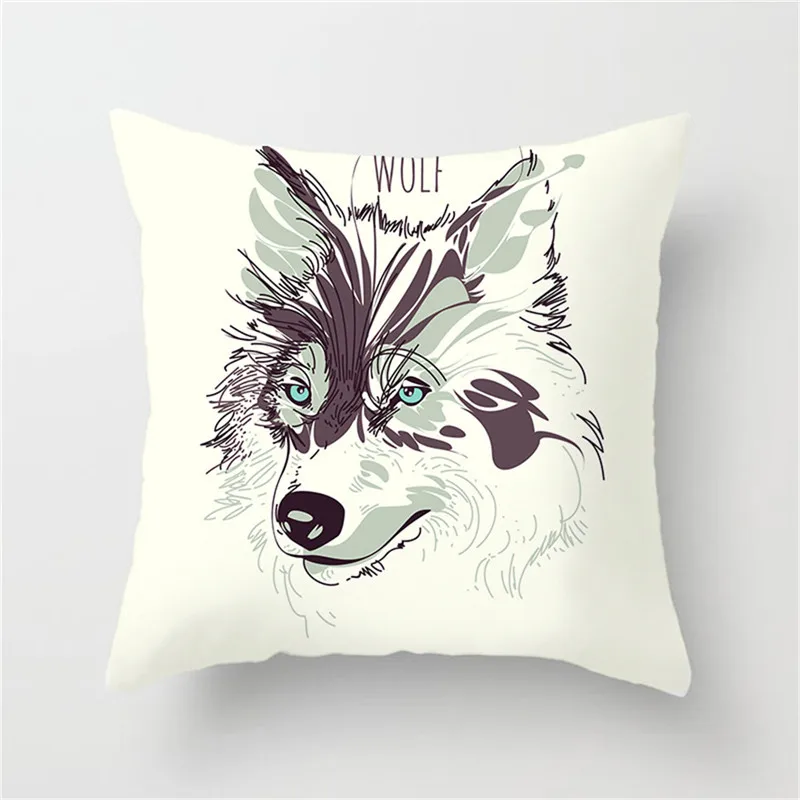 Чехол на подушку с изображением животных Fuwatacchi собака кошка панда тигр лиса