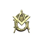 Масонские булавки для лацканов, античная Золотая Серебряная Брошь, подарки, значки с клатчем-бабочкой, 30 мм