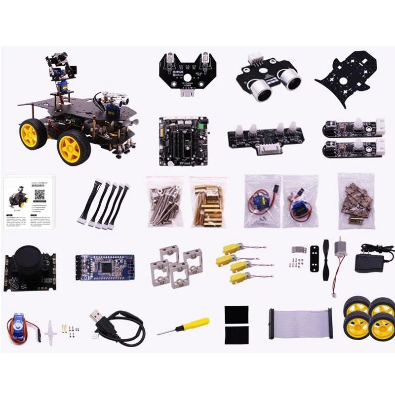 Raspberry Pi 4B 4WD умный робот набор для самостоятельной сборки автомобиля