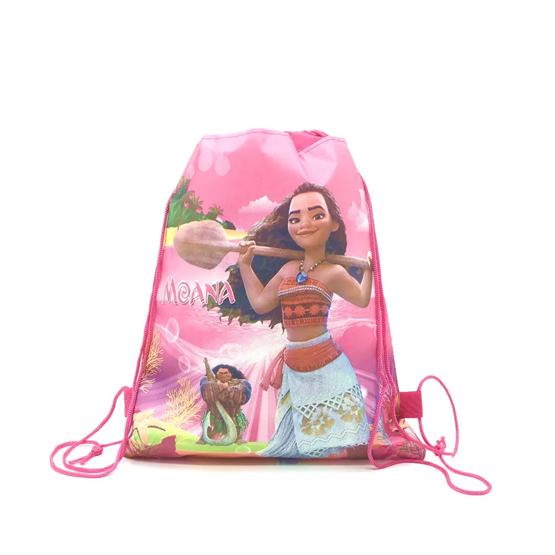 6Pcs/60Pcs High-Quality Disney Moana Princess Drawstring Bags Kids Travel Pouch Storage Clothes Shoes Gift School Backpack | Дом и сад