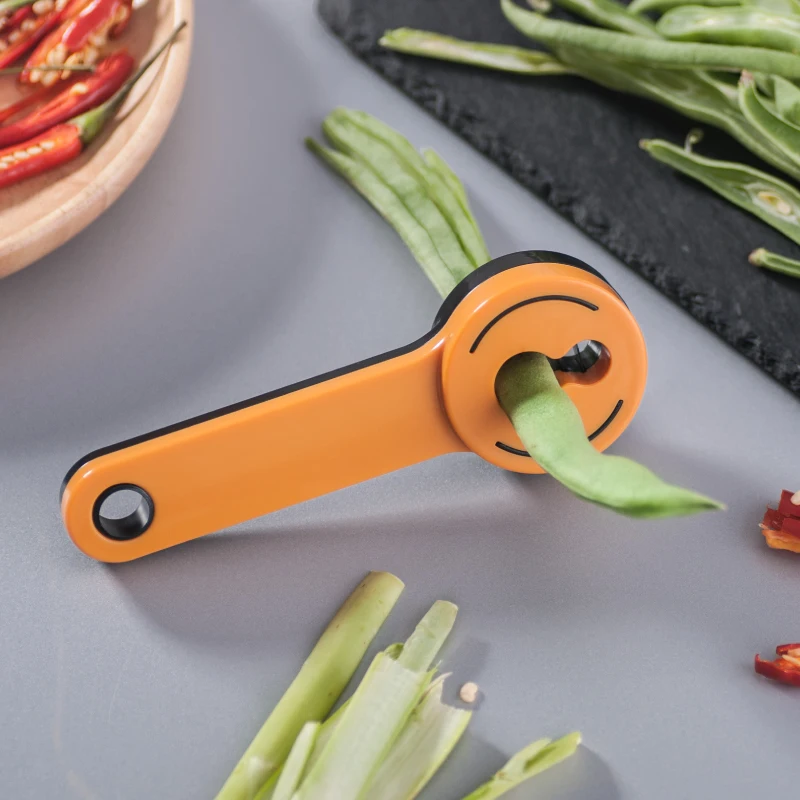 Креативный зеленый нож для фасоли резак с ручкой овощерезка слайсер кухонный