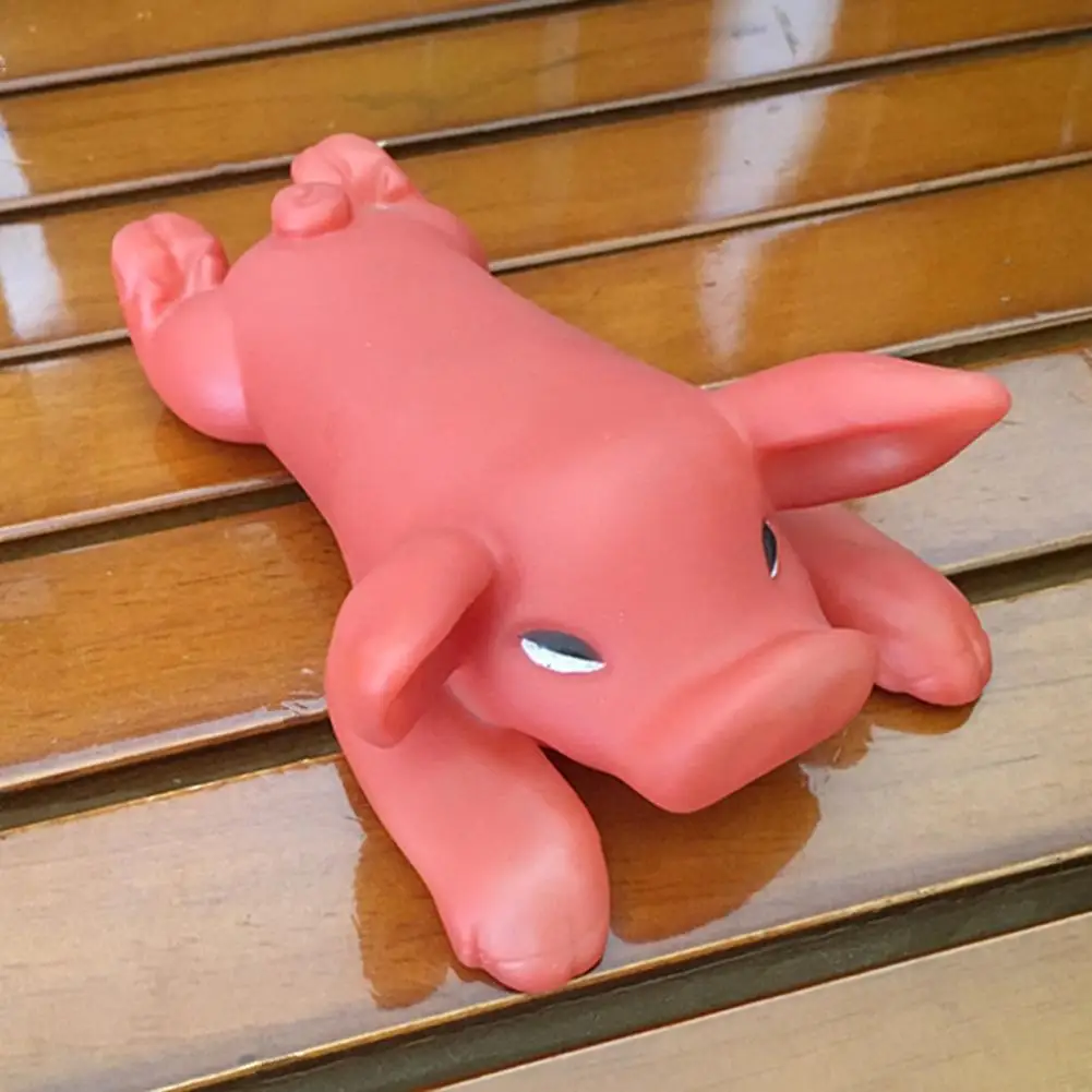 Забавные жареный поросенок Форма звук скрипучий виниловый жевательная игрушка
