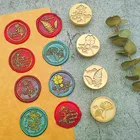 Листьев растений Набор восковых печатей с Маргаритка Подсолнух кактус гинкго Венок роз, принт в виде одуванчиков, вишня в цвету цветок ландыша в форме тюльпана от марки