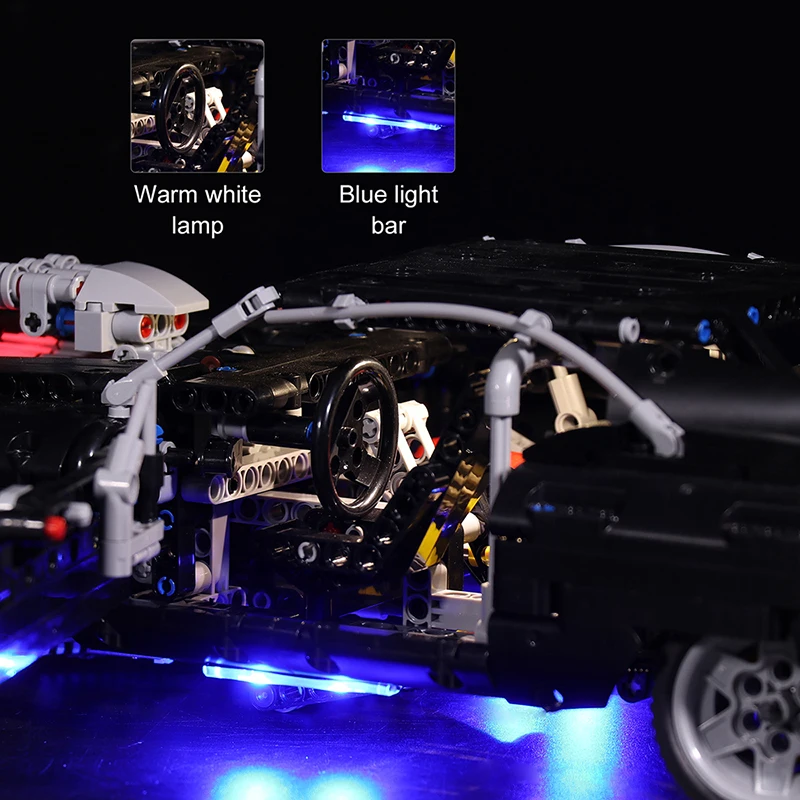 

GOGOMOC Brand RC LED Light Up Kit For lego 42111 for Technic Dom's Dodge Charger bricks model light toy (only light no model)