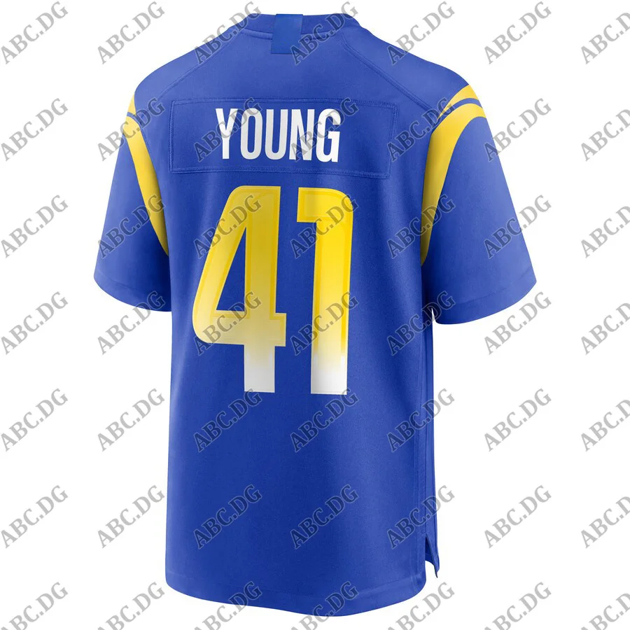 

Customized Stitch American Football Jersey Men Women Kid Youth Los Angeles Kenny Young Royal Game Jersey
