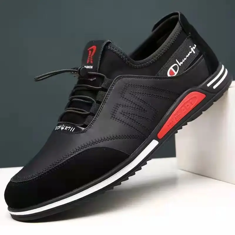 

Men Leather Shoes Sneakers Trend Casual Shoe Italian Breathable Leisure Male Sneakers Non-slip Footwear Men Vulcanized Shoes